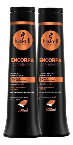  Kit Haskell Encorpa Shampoo E Condicionador 500ml