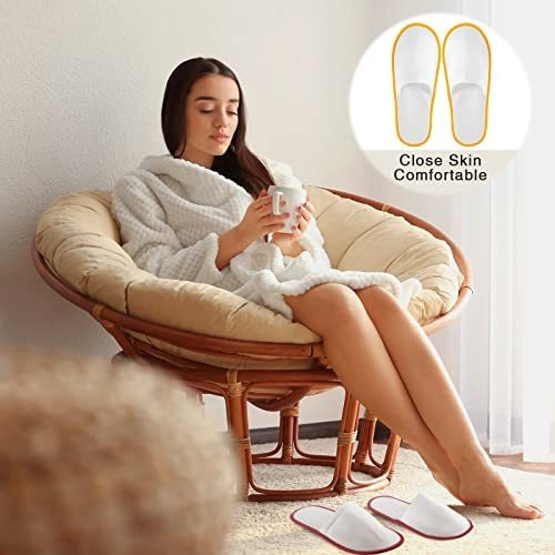 Geyoga 30 Pares De Pantuflas Desechables, Pantuflas Antidesl