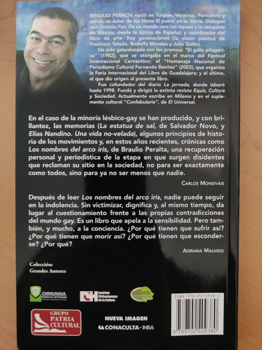 Los Nombres Del Arco Iris. Braulio Peralta. Ed. Conaculta