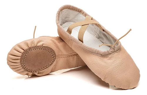 Zapatos De Ballet Suaves De Cuero Completo, Zapatos De Baile