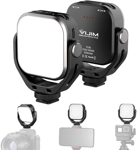 Imagen 1 de 10 de Luz Continua Vijim Vl66 Bi Color Bateria Interna 360° Zapata