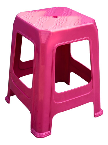 Banco De Plástico 10 Piezas Reforzado Uso Rudo Negocio Plastico Rosa