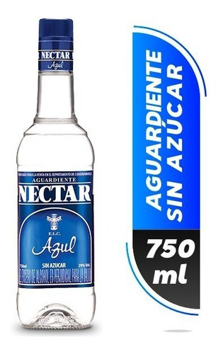 Aguardiente Néctar Azul X 750ml - mL a $70