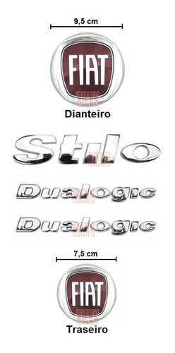Kit Símbolos Stilo + Laterais Dualogic - 2008 À 2011