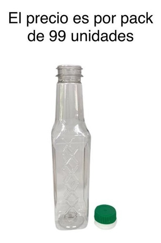 Imagen 6 de 10 de Botellas Plasticas Pet 250 Cc Cuadrada Para Aceite X 99 Un