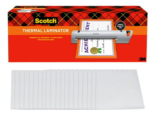 Scotch Laminador Termico Con 20 Bolsas Tamano Carta, Ideal P