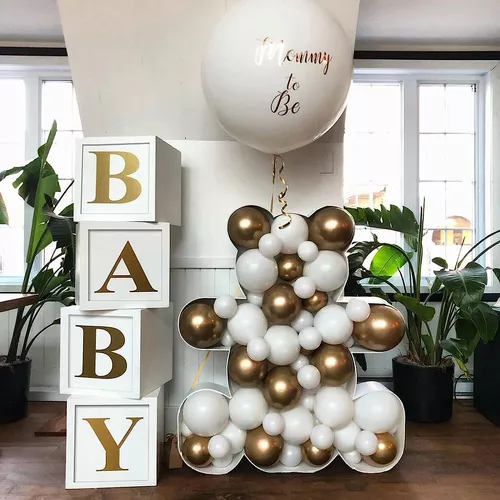 Decoraciones De Baby Shower, Cajas De Globos Para Bebé, Bloq