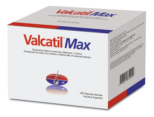 Valcatil Max X120 Caps Blandas Tratamiento Caída Del Cabello