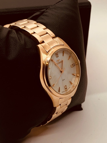 Relógio Technos Feminino Rose Gold Cristais