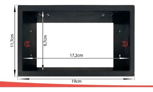 Moldura Painel 2 Din Multimidia Dvd Golf Polo Bora Ecosport Fiesta Fox Para Aparelhos Padrão Japonês