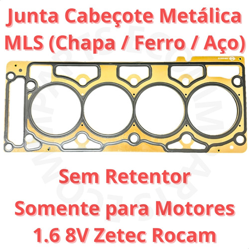 Jogo Junta Motor Superior Ka 1.6 Zetec Rocam 1999 A 2014