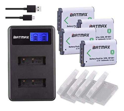 4packs Batería Npbx1 (1600mah) Y Cargador Dual