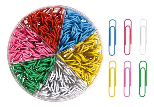Nuevo 600 Clips De Papel Grandes De 50 Mm, Colores
