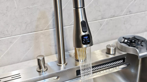 80*45*22cm Fregadero De Organizadores Cocina Tarja De Acero Inoxidable Led Duradero Elegante Y De Alta Gama Adecuado Para Múltiples Escenarios Plateado