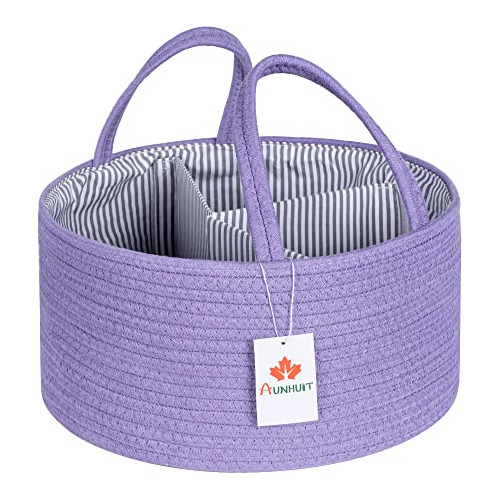 Organizador Grande De Pañales Para Bebé, Color Morado, Redon