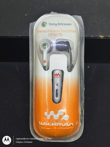 Audífonos Manos Libres Sony Ericsson Hpm-70 En Blister Blanco