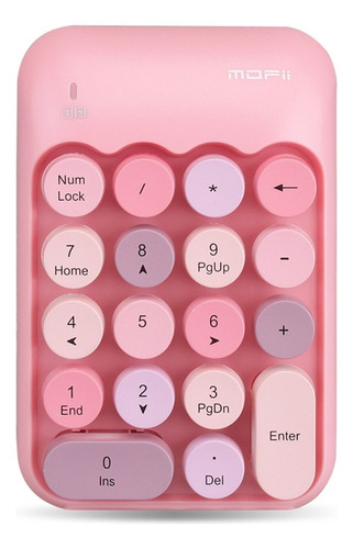 Teclado Numérico Inalámbrico Portátil 2.4g Rosa