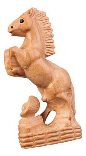 Estatua De Caballo De Madera Tallada A Mano, Figura De