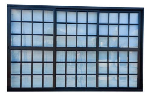 Ventana Modena 3 Hojas 3 Guias 260x200 Rep.americano Negro