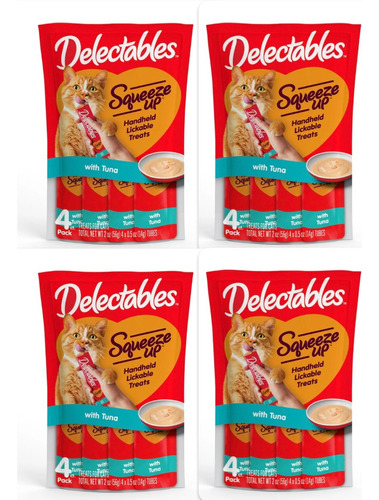 Delectables Hartz Squeeze Up Cat With Tuna 4 Pack