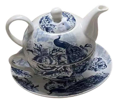 Juego De Té De Con Tetera China Y Platillo, Elegante Jarra