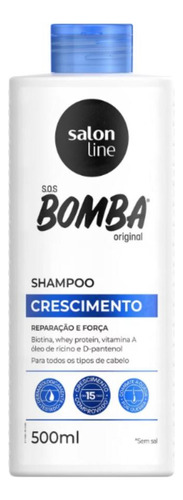Salon Line Shampoo Sos Bomba Original Crescimento 500ml