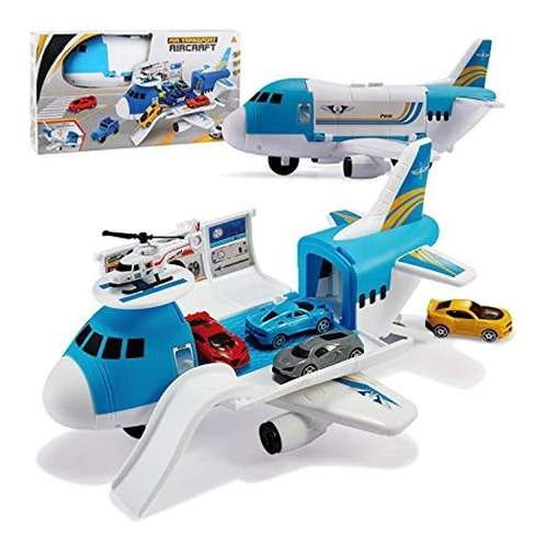 Tuko Transport Cargo Airplane Car Toy Play Set Para Niños Y