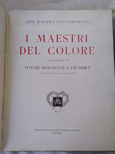 Libro Arte Europeo Los Maestros Del Color En Italiano 2 Vol 