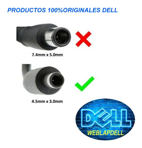 Cargador Dell Inspiron 17-7778 19.5v/4.62a 90w Punta 4.5x3.0