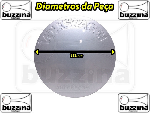 Imagem 3 de 9 de Jogo 4 Carlota Miolo Centro Roda Orbital Prata Vw