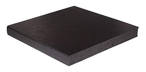 Grafix Láminas De Cartón Piedra 0.055, 12x12, Negro, 25 Uds.