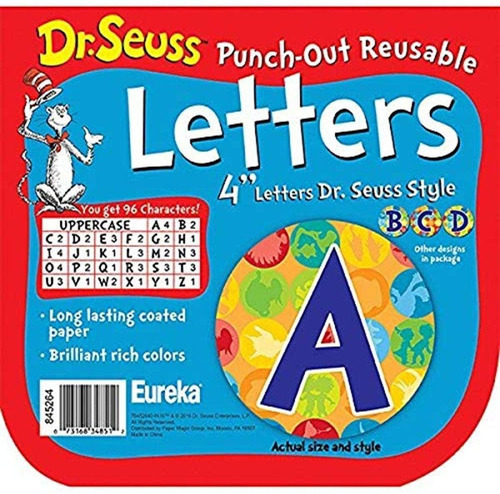 Eureka Dr. Seuss 'cat In The Hat' Spot Punch Out Letter Deco