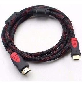 Imagen 2 de 10 de Cable Hdmi 5 Metros Full Hd C/ Filtro Dorado 1.4 3d