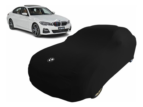 Capa De Tecido Helanca Lycra Personalizada Com Logo Bmw 330i