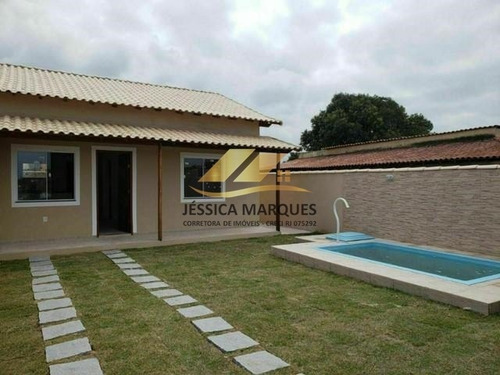 Imagem 1 de 8 de 015-2 Casa Com 2 Quartos, Piscina E Área Gourmet Em Unamar