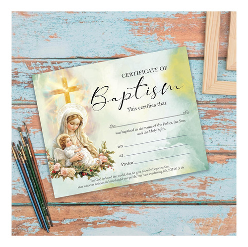 Certificado De Batizado Impresso E Personalizado De Igreja