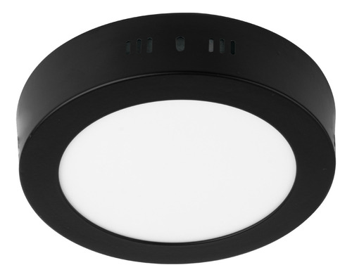 Luminario Led Tipo Plafon 6 W Luz De Dia Negro Volteck 47395