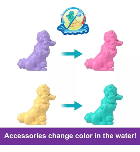 Polly Pocket Boneca Micro Conjunto Spa Do Poodle Mattel Hkv