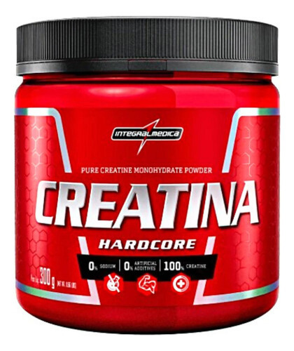 Creatina en polvo Hardcore 100% 300 g Integralmedica