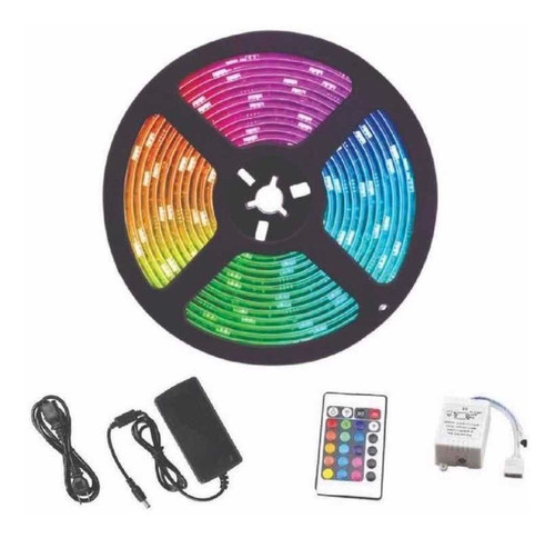 Cinta Led Rgb Multicolor Completa Control Y Fuente