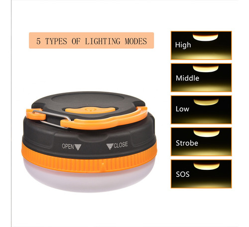 Farol Nocturno Portátil G Super Bright Para Acampar, 3 W, 20