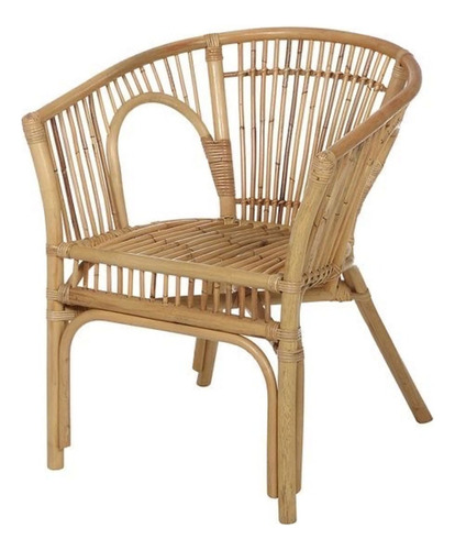 Cadeira De Jardim Savana Rattan Fibra Com Braços 70cm X 64cm X 57cm