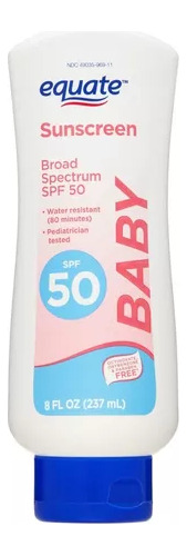 Equate Baby Protector Solar Para Bebés Spf50 237ml 