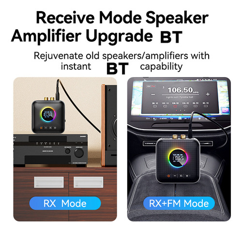 Transceptor Inalámbrico Led Adaptador Fm De Audio Inalámbric