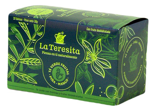 Té Verde Frutal Moringa Premium La Teresita 20 Bolsitas