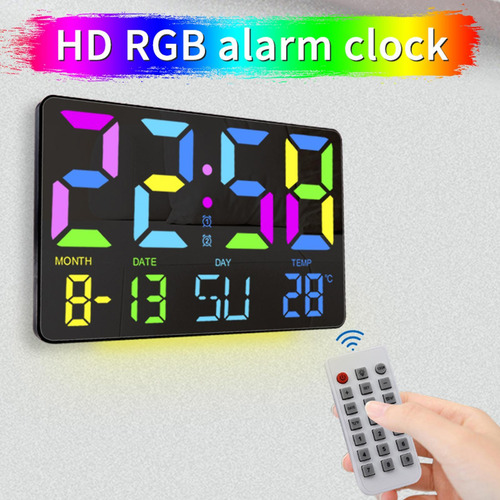 Reloj Despertador Reloj Digital Función De Concha Negra