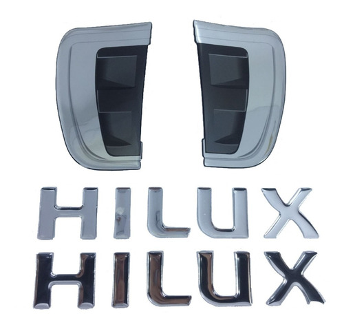 Adesivo Aplique Toyota Hilux Porta Cromado Resinado Par02