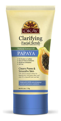 Okay Exfoliante Facial Papaya 6 Oz / 170gr