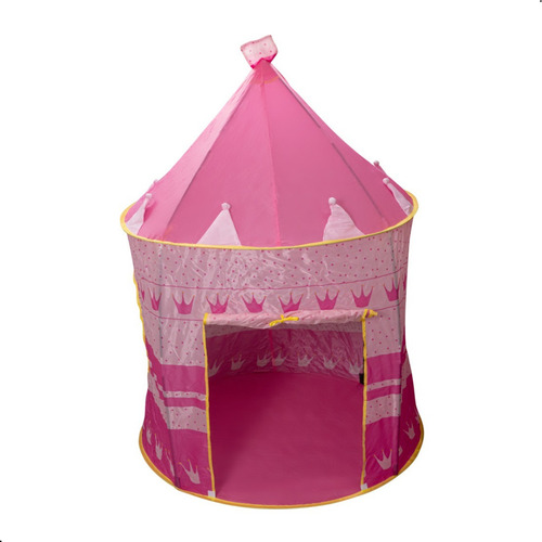 Barraca Tenda Infantil Castelo Cabana Dobravel Princesa Leve Cor Rosa