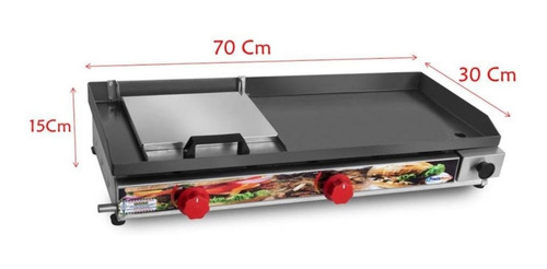Imagem 3 de 5 de Chapa De Lanche Premium Inox Com Prensa À Gás 70x30cm Pratic